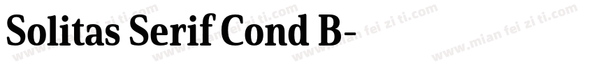 Solitas Serif Cond B字体转换
